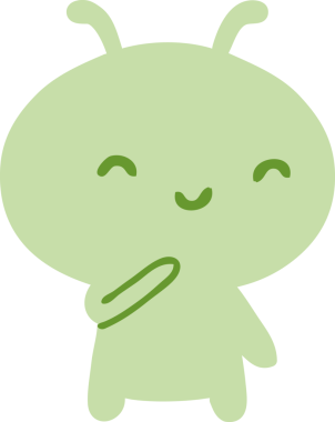 Bir insan tarafından çizilmiş küçük bir uzaylı