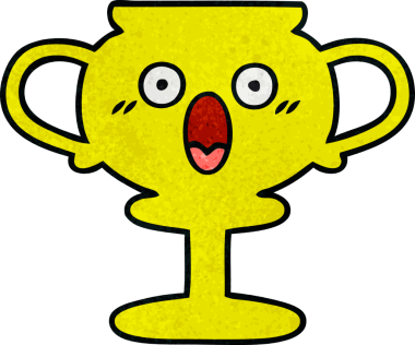 Bir insan tarafından çizilmiş eski grunge desenli bir kupa.