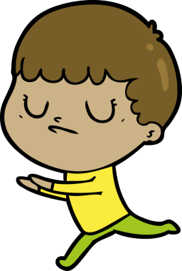 Bir insan tarafından çizilmiş huysuz çocuk çizgi filmi.