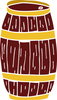 Bir insan tarafından çizilmiş bir fıçının karalaması.