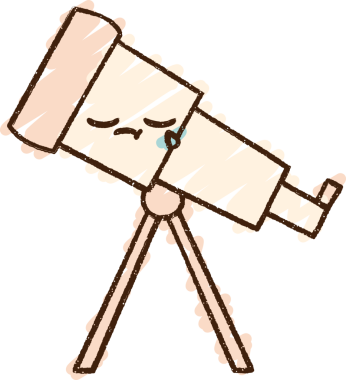 Bir insan tarafından çizilen Teleskop Tebeşiri