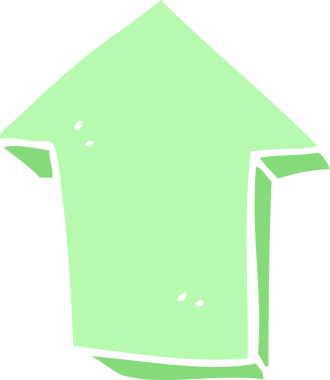 Bir insan tarafından çizilen okun düz renk çizimi