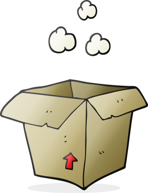 Bir insan tarafından çizilmiş serbest çizim boş kutu