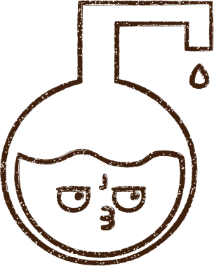 Bir insan tarafından çizilen Kimyasal Reaksiyon Karakalem Çizimi