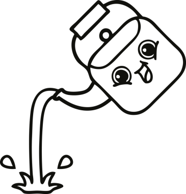 Bir insan tarafından çizilen çaydanlığın çizgi çizimi