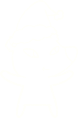 Bir insan tarafından çizilmiş Noel Ayısı Tebeşiri