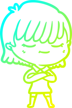 Bir insan tarafından çizilmiş bir karikatür kadın çizimi.