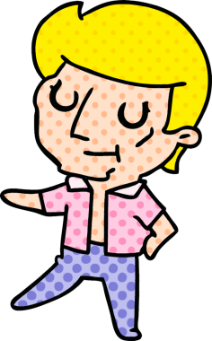 Bir insan tarafından çizilmiş Kawaii yaşlı bir adamın serbest çizimi.