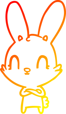 Bir insan tarafından çizilmiş sevimli bir tavşan çizimi.