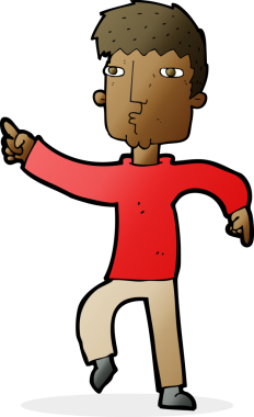 Bir insan tarafından çizilmiş çizgi film dansçısı.