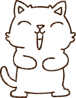 Mutlu Kedi Kömürü Bir insan tarafından çizilmiş