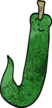 Bir insan tarafından çizilmiş kırmızı biber karalaması.