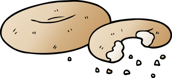 Bir insan tarafından çizilmiş bir simit.