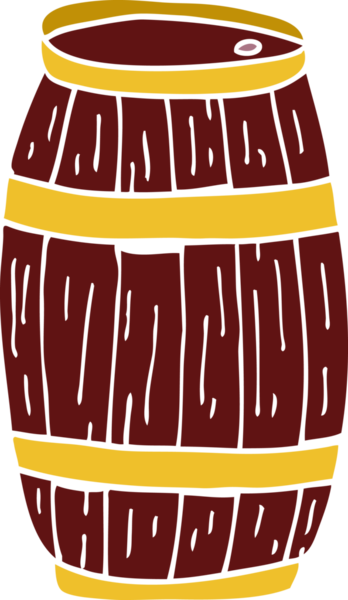 Bir insan tarafından çizilmiş bir fıçının karalaması.