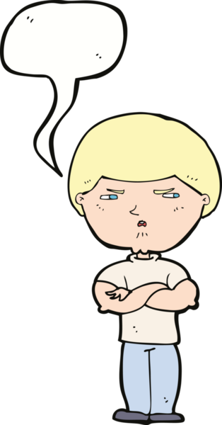 Bir insan tarafından çizilmiş konuşma balonu olan huysuz adam çizgi filmi.