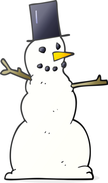 Bir insan tarafından çizilmiş serbest çizim kardan adam.