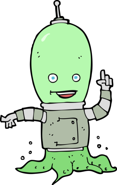 bir insan tarafından çizilmiş uzaylı uzay adamı çizgi filmi