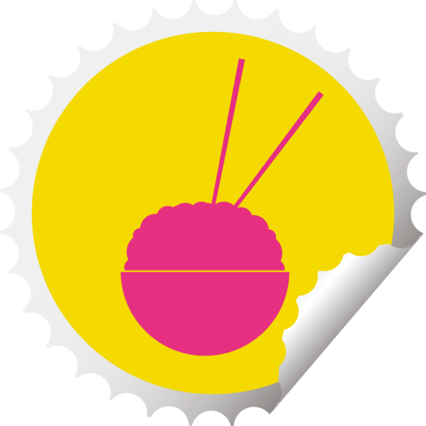 Pirinç kase dairesel kabuk soyma etiketi bir insan tarafından çizilmiş.