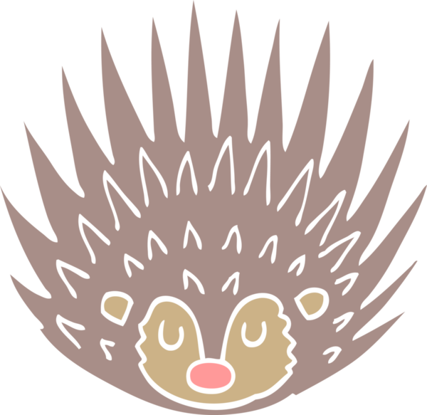 Bir insan tarafından çizilmiş çivili kirpi.