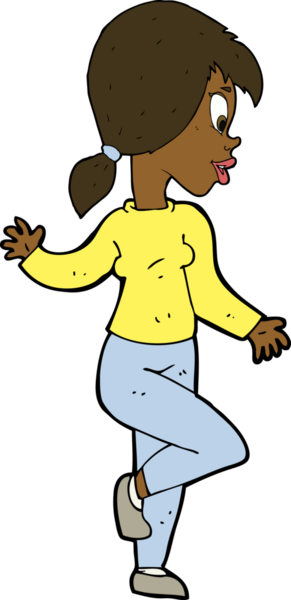 Bir insan tarafından çizilmiş karikatür kadın.