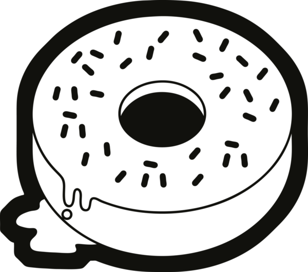 Bir insan tarafından çizilmiş lezzetli buzlu çöreğin vektör simgesi