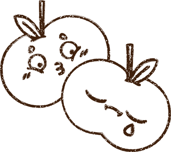 Elma Kömürü Bir insan tarafından çizilmiş