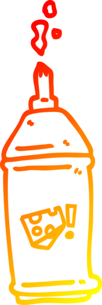 Bir insan tarafından çizilmiş bir çizgi filmin sıcak gradyan çizimi.