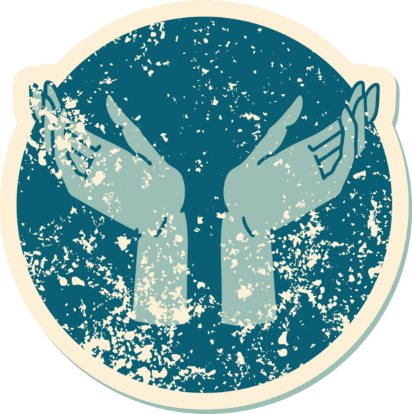 Bir insan tarafından çizilmiş, sembolik bir dövme stili.