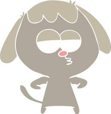 Bir insan tarafından çizilmiş düz renkli çizgi film.