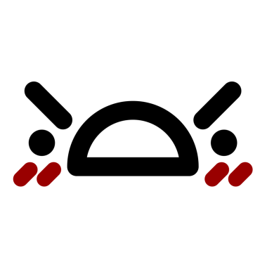 Bir insan tarafından çizilmiş kızgın yüz simgesi