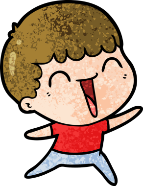 Bir insan tarafından çizilmiş mutlu bir adam.