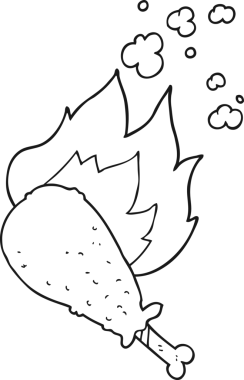 Bir insan tarafından çizilmiş siyah beyaz karikatür.