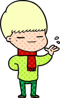 Bir insan tarafından çizilmiş kendini beğenmiş bir çocuk.