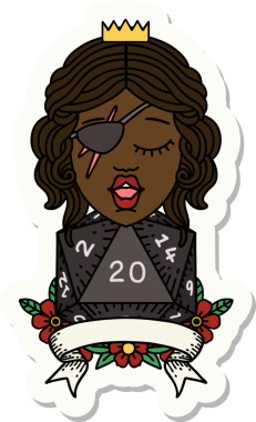 Bir insan tarafından çizilmiş doğal 20 zarlı düzenbaz insan etiketi.