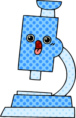 bir insan tarafından çizilmiş mikroskop tarzı çizgi roman