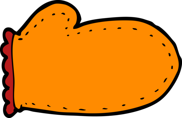 Bir insan tarafından çizilmiş fırın eldiveni.