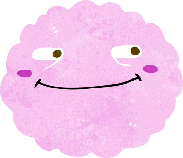 bir insan tarafından çizilmiş mutlu bir bulut