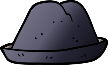 Bir insan tarafından çizilmiş karalama şapka.