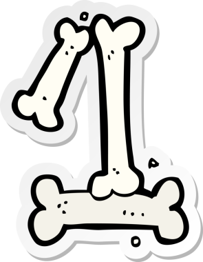 Bir insan tarafından çizilmiş cadılar bayramı kemik numarasının çıkartması.