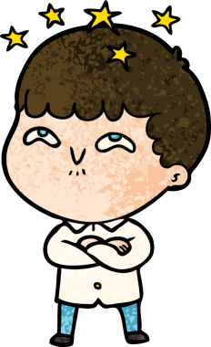 çizgi film bir insan tarafından çizilmiş hayret verici çocuk.