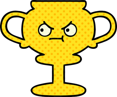 Bir insan tarafından çizilmiş bir kupanın çizgi romanı.