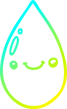 Bir insan tarafından çizilmiş bir çizgi filmin soğuk gradyan çizimi.