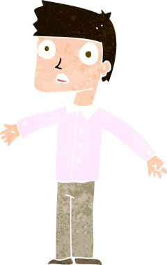 Bir insan tarafından çizilmiş bir karikatür.