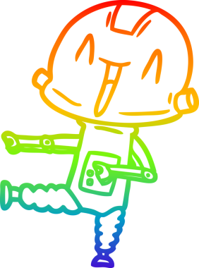 gökkuşağı gradyan çizgisi bir insan tarafından çizilmiş robot çizgi