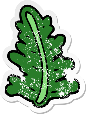 Bir insan tarafından çizilmiş karikatür yaprağının sıkıntılı çıkartması.