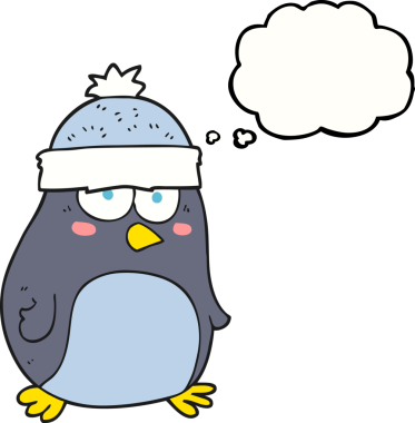 Bir insan tarafından çizilmiş serbest çizim baloncuk pengueni.