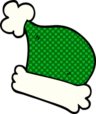 Bir insan tarafından çizilmiş noel şapkaları.