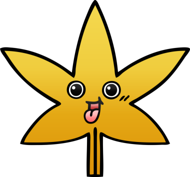 Bir insan tarafından çizilen güz yaprağının gölgelenmiş karikatürü