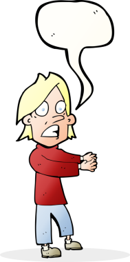 Bir insan tarafından çizilen konuşma baloncuğuyla adamı şok eden çizgi film.