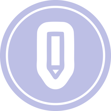 Bir insan tarafından çizilmiş basit dairesel kalem simgesi